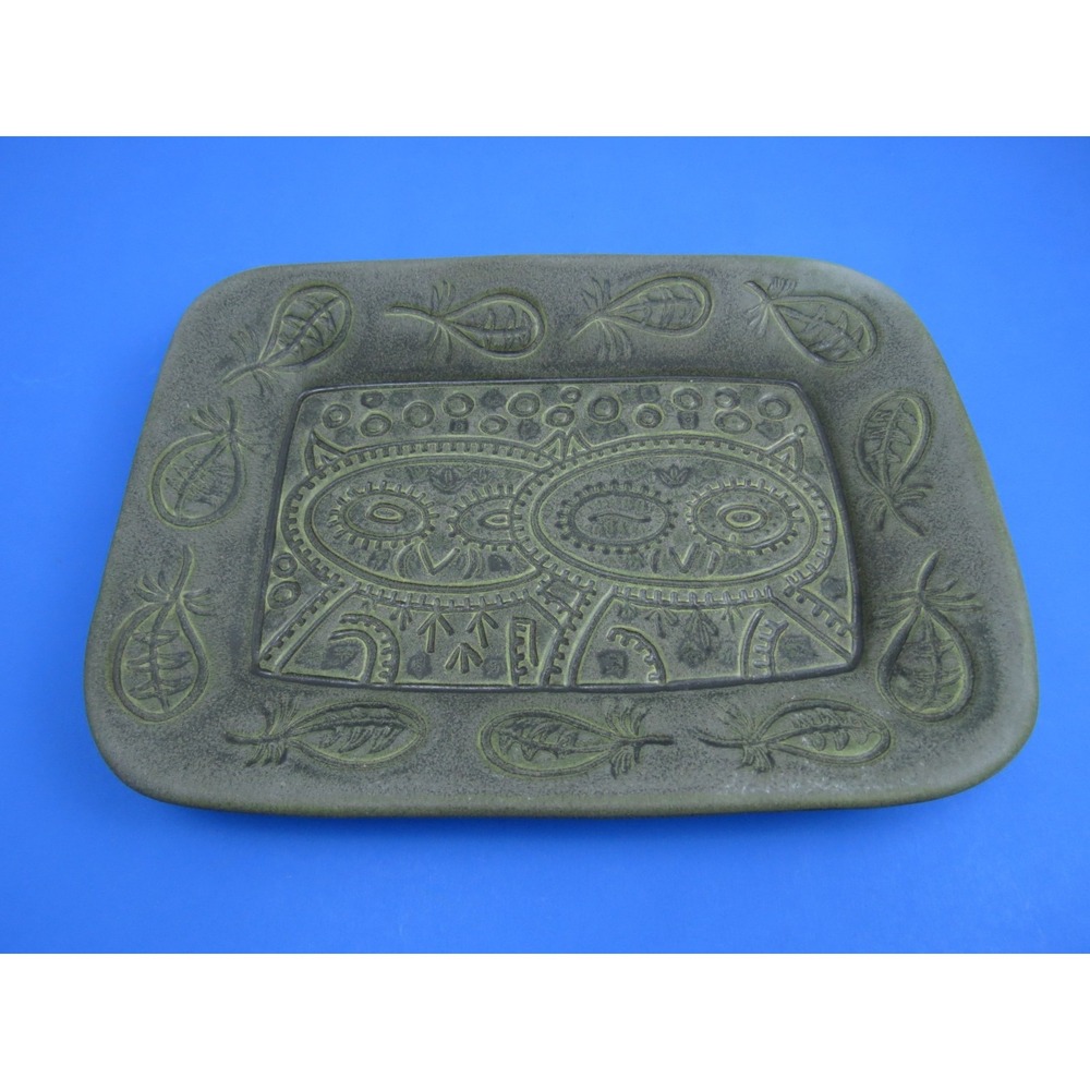 Rare Rookwood Pottery 10171 Southwest Aztec Style Owl Platter Tray